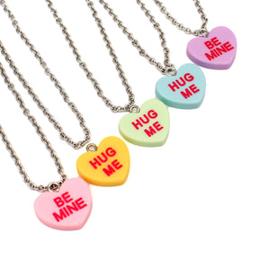 Conversation Candy Heart Necklace