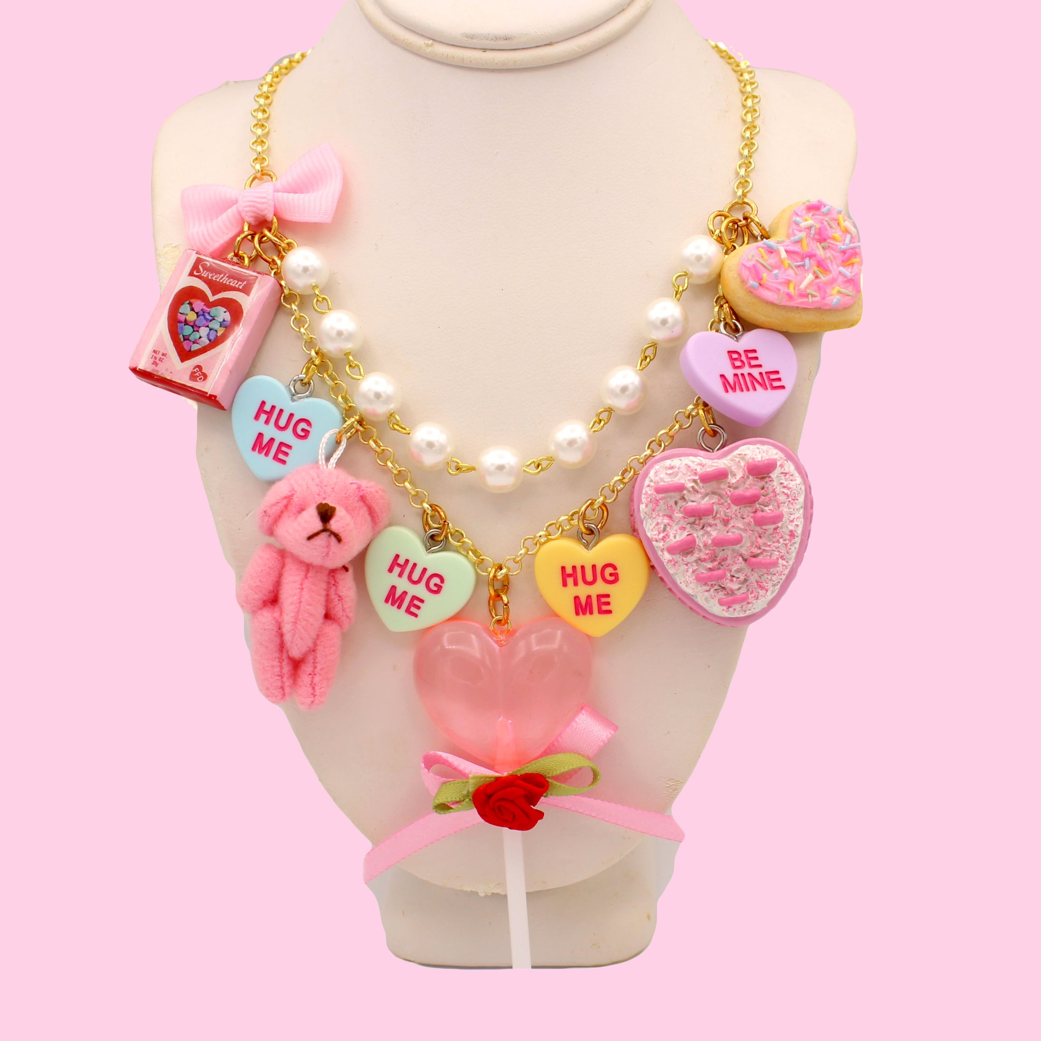 Conversation Heart Statement Necklace Valentines Day – Fatally Feminine  Designs