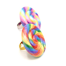 Load image into Gallery viewer, Jumbo Rainbow Lollipop Ring
