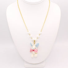 Load image into Gallery viewer, Pastel Bunny Necklace - Pink or White Plush Bunny - Fatally Feminine Designs
