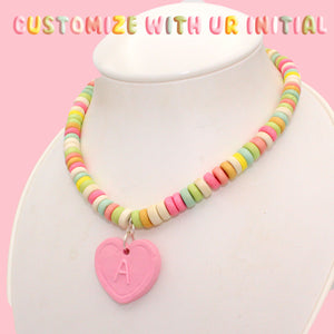 Custom Initial Faux Candy Necklace - Kawaii Candy Choker