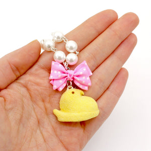 Marshmallow Chick Necklace & Earring Set - More colors - Fatally Feminine Designs