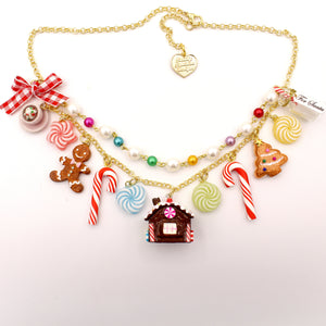 Christmas Statement Necklace, Holiday Charm Necklace - Fatally Feminine Designs