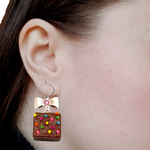 Rainbow Sprinkle Brownie Earrings - Fatally Feminine Designs
