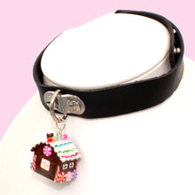Load image into Gallery viewer, Mini Gingerbread House Choker- Vegan Leather - Limited Edition Holiday Collection
