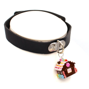 Mini Gingerbread House Choker- Vegan Leather - Limited Edition Holiday Collection