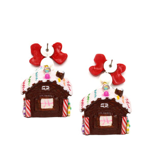 Miniature Gingerbread House Earrings - Limited Edition Christmas Collection