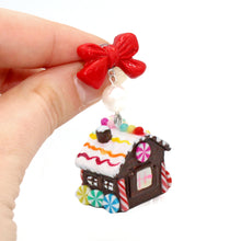 Load image into Gallery viewer, Miniature Gingerbread House Earrings - Limited Edition Christmas Collection
