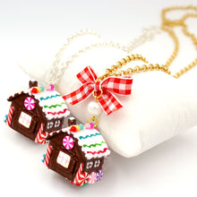 Load image into Gallery viewer, Miniature Gingerbread House Necklace - Limited Edition Holiday Collection
