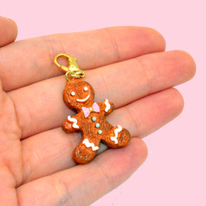 Gingerbread Man Cookie Charm or Zipper Pull - Limited Edition Holiday Collection