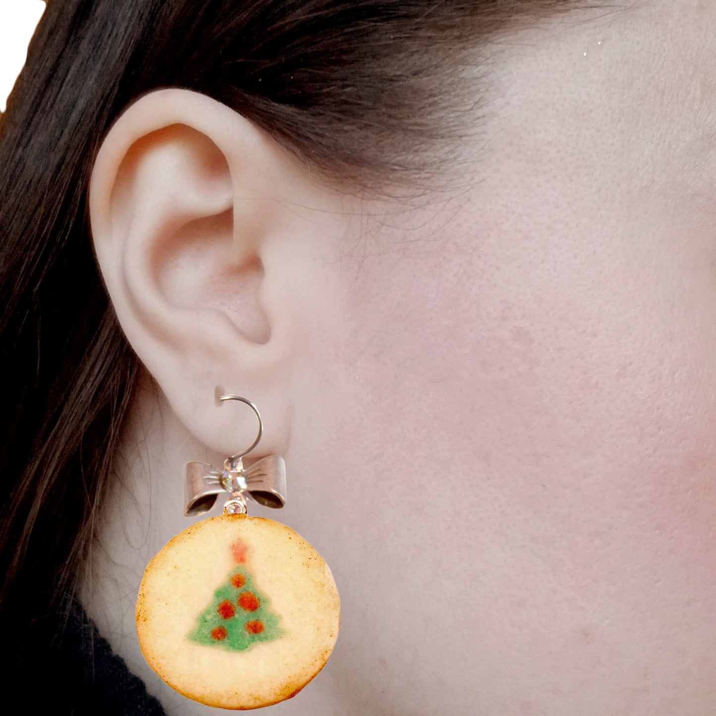 Christmas Tree Sugar Cookie Dangle Earrings - Limited Edition Holiday Collection