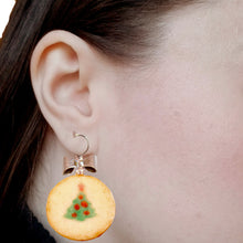 Load image into Gallery viewer, Christmas Tree Sugar Cookie Dangle Earrings - Limited Edition Holiday Collection
