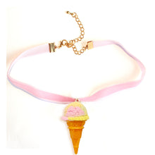 Load image into Gallery viewer, Pastel Rainbow Ice Cream Choker - Velvet - Adjustable - Fatally Feminine Designs
