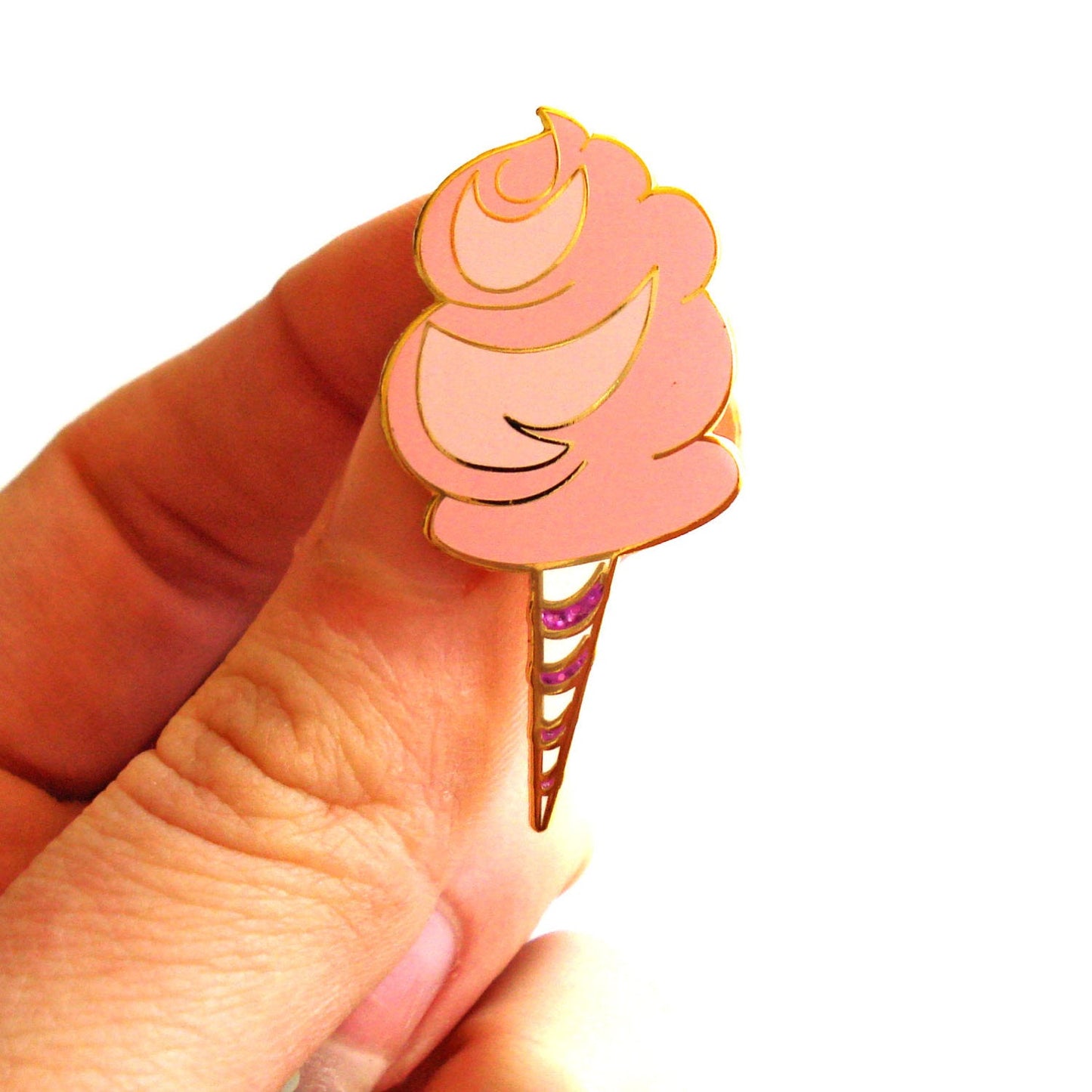 Pink Cotton Candy Enamel Pin - Fatally Feminine Designs