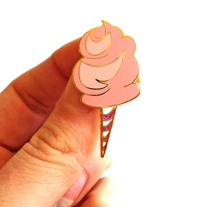 Pink Cotton Candy Enamel Pin - Fatally Feminine Designs