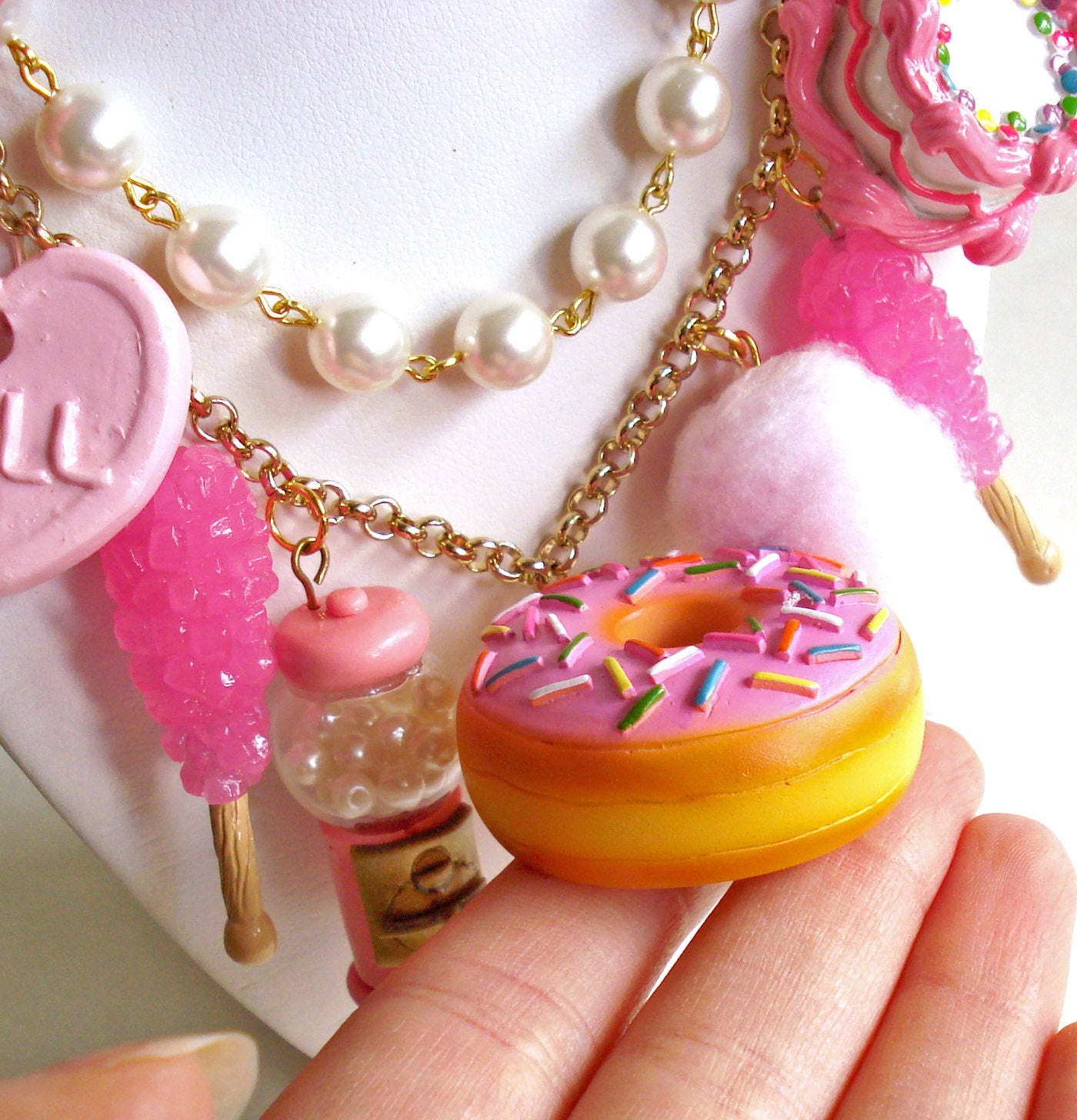 Classic All Pink Candy Statement Necklace