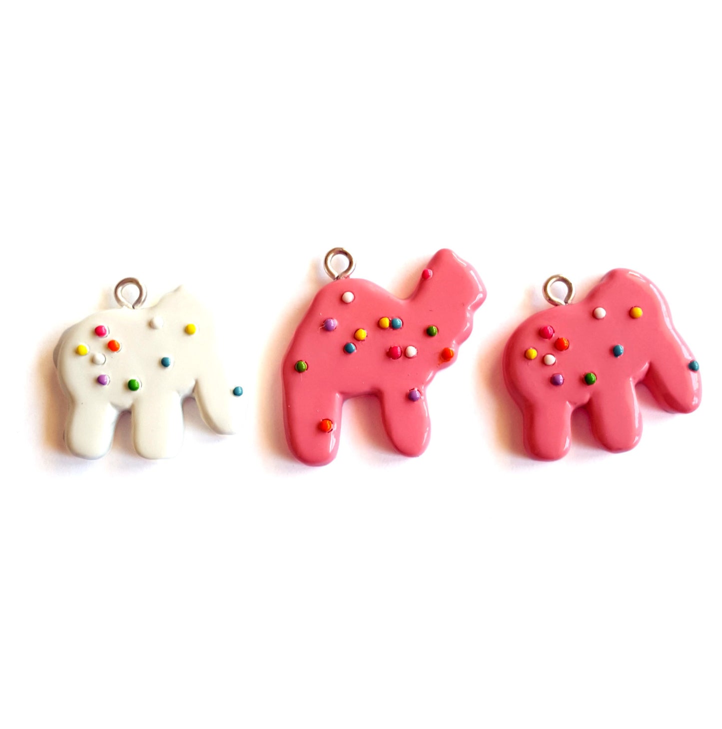 Frosted Circus Animal Cookie Bow & Pearl Necklace
