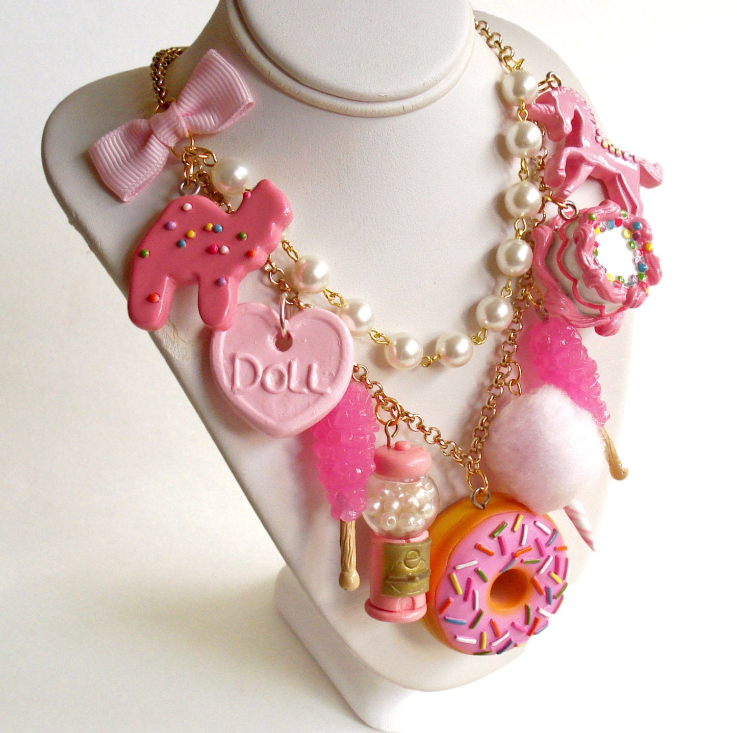 Classic All Pink Candy Statement Necklace