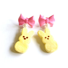Load image into Gallery viewer, Peeps Marshmallow Bunny Earrings
