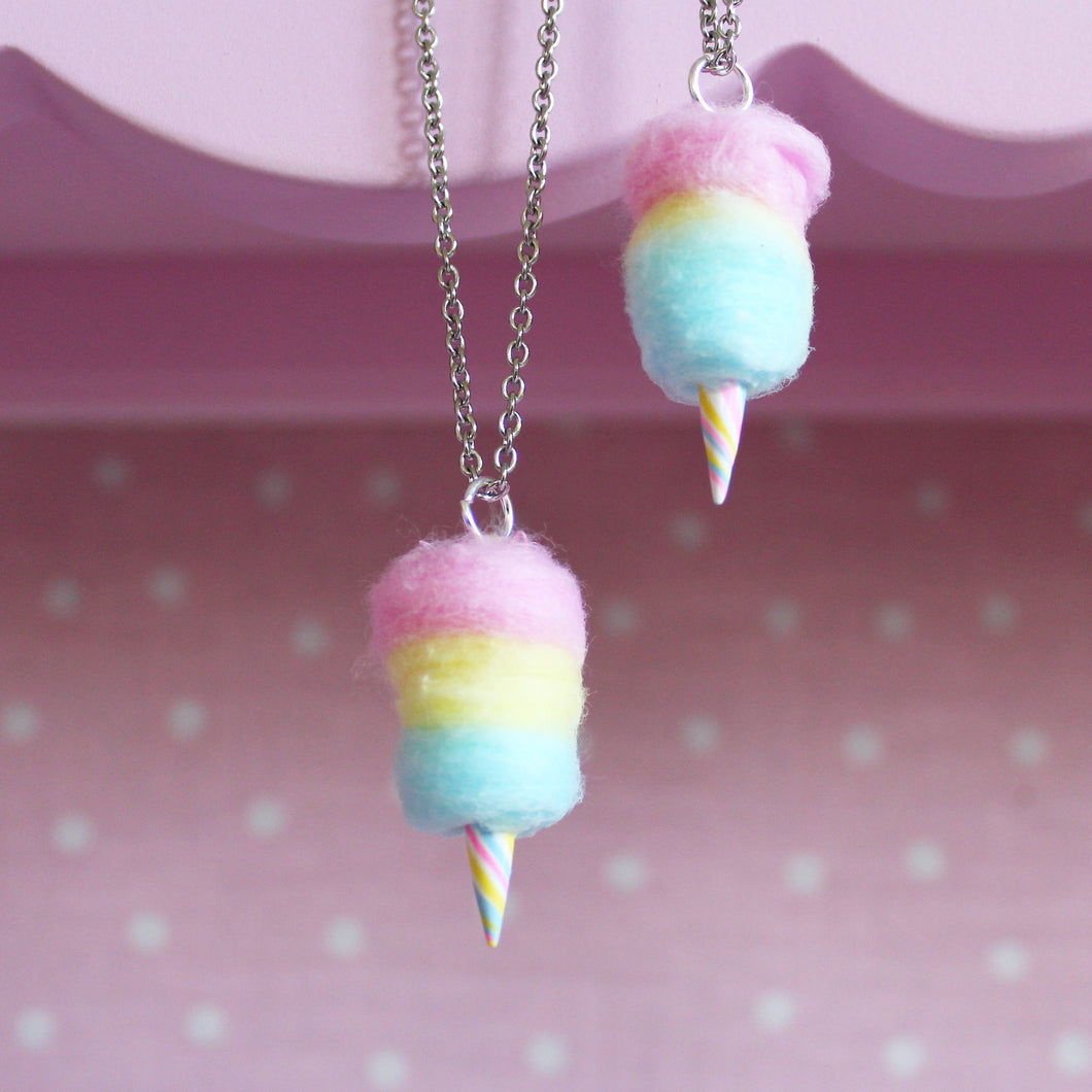 Rainbow Cotton Candy Necklace