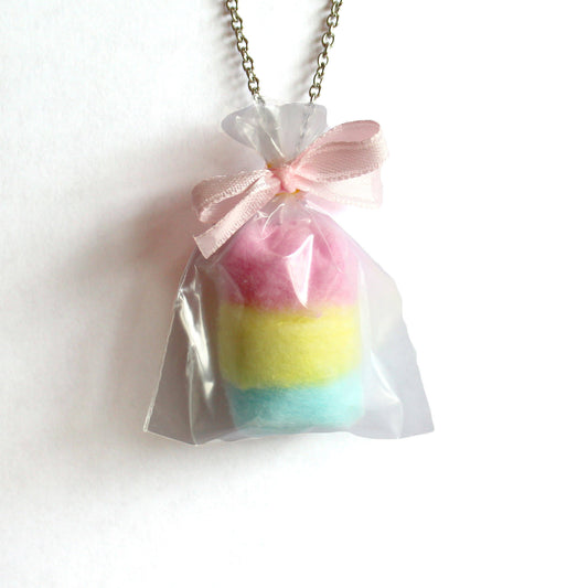 Carnival Pastel Cotton Candy Bag Necklace