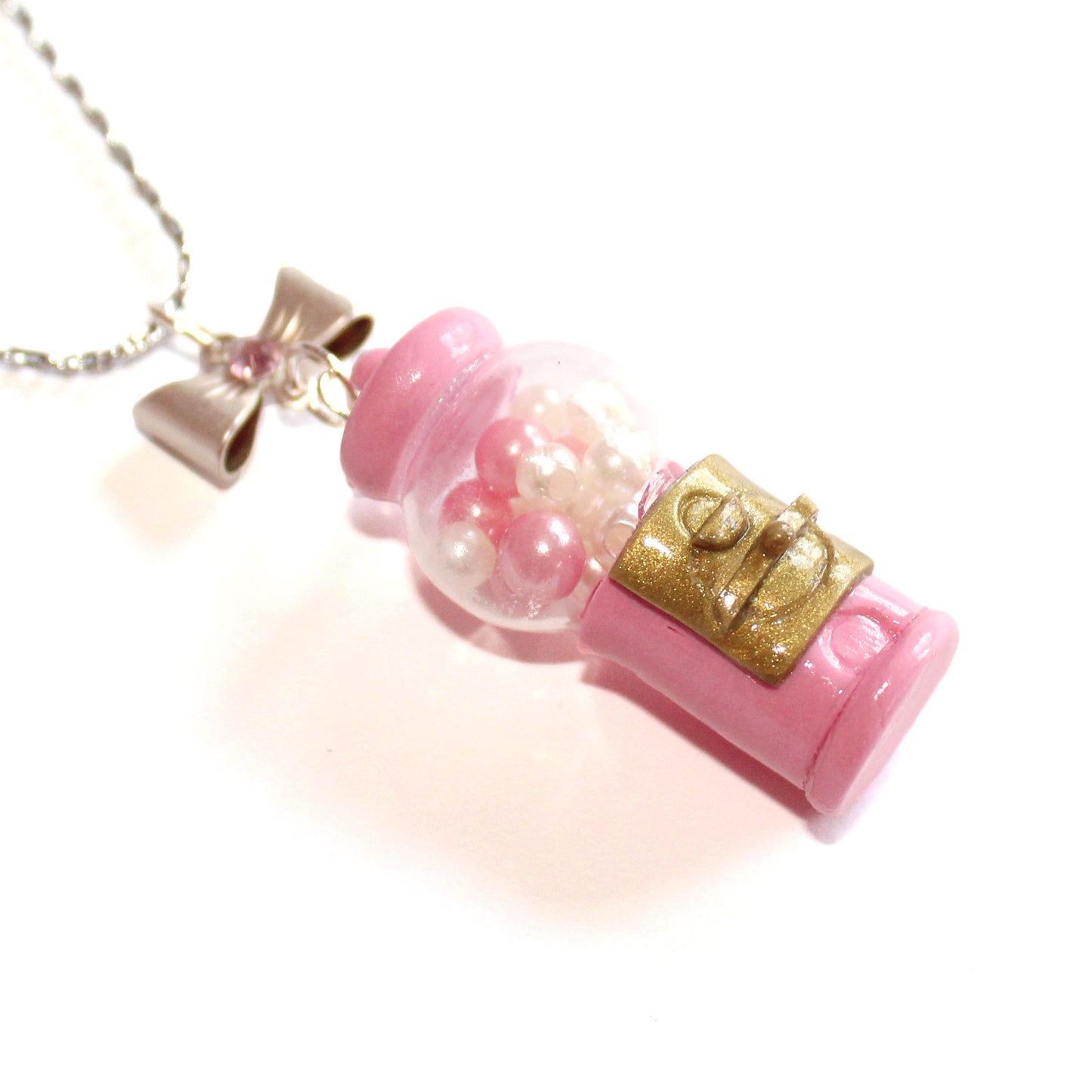 Pink Gumball Machine Necklace or Charm