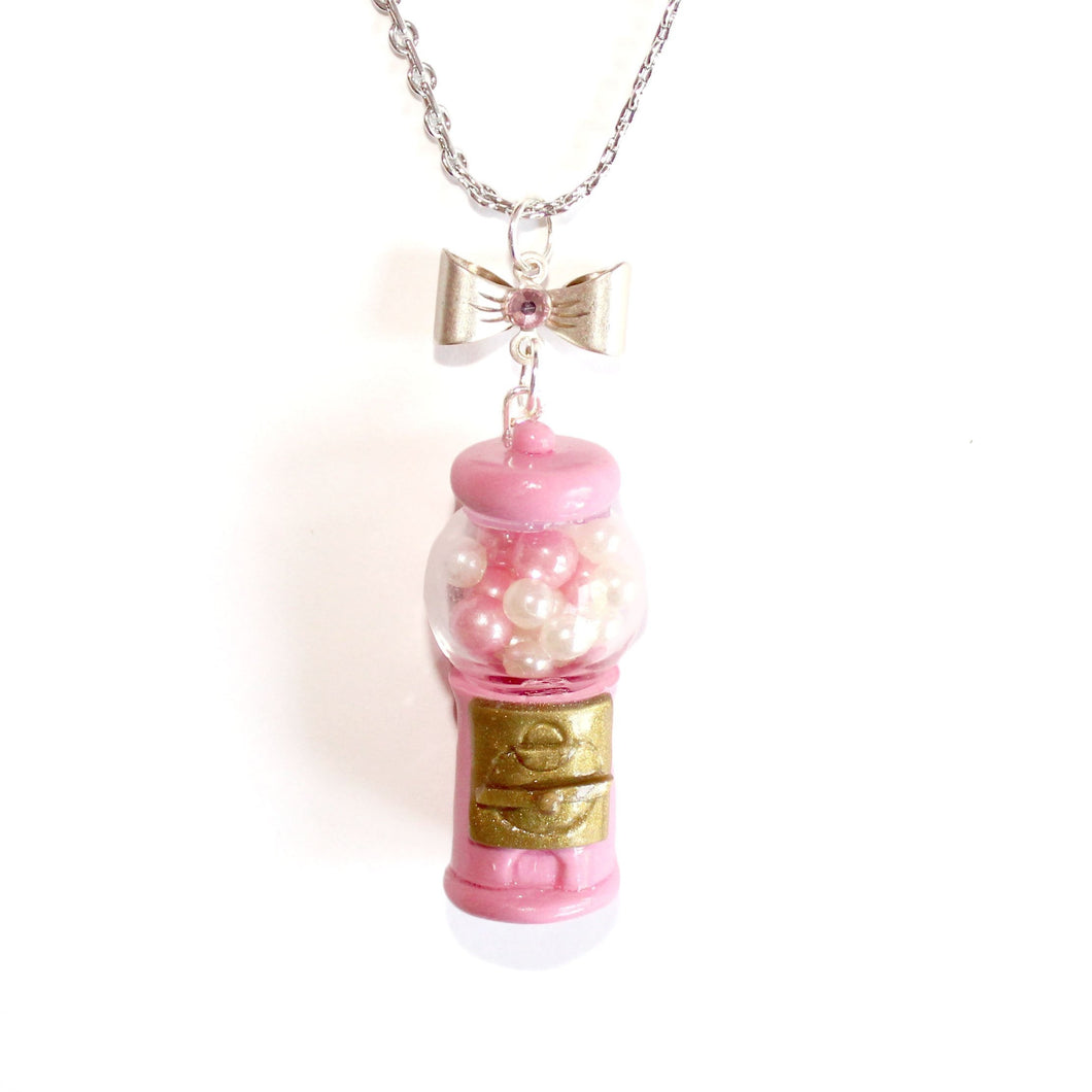 Pink Gumball Machine Necklace or Charm