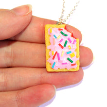 Load image into Gallery viewer, Pink (Cherry) or Strawberry Miniature Toaster Pastry Necklace

