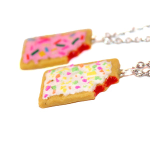 Pink (Cherry) or Strawberry Miniature Toaster Pastry Necklace