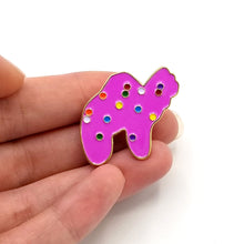 Load image into Gallery viewer, Pink Animal Cookie Enamel Pin - Fatally Feminine Designs
