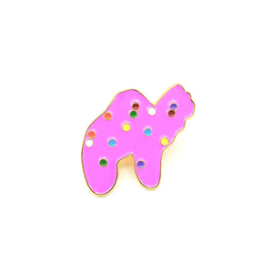Pink Animal Cookie Enamel Pin - Fatally Feminine Designs