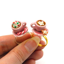 Load image into Gallery viewer, Hot Cocoa Ring Adjustable - Limited Edition Holiday Collection
