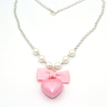 Load image into Gallery viewer, Macaron Heart Necklace - Pink, Purple or Mint Green - Valentines Day Necklace
