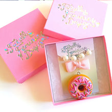 Load image into Gallery viewer, Bow and Pearl Macaron Heart Earrings - Valentines Day
