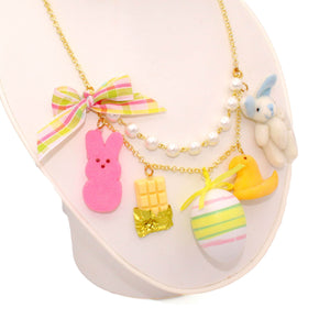 Easter Candy Statement Charm Necklace - Gold or Silver - Limited Edition