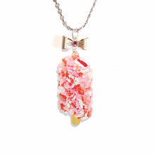 Load image into Gallery viewer, Strawberry Shortcake Ice Cream Bar Necklace - Stainless Steel or Gold
