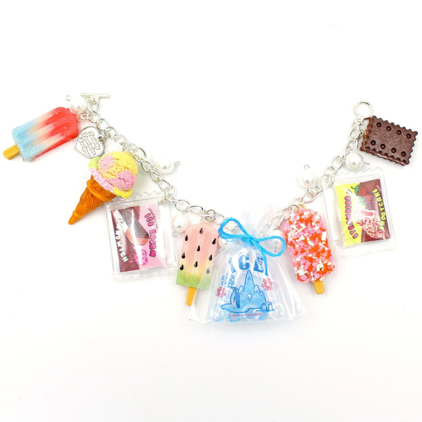 Ice Cream Truck Charm Bracelet - Gold or Silver - Fatally Feminine Designs
