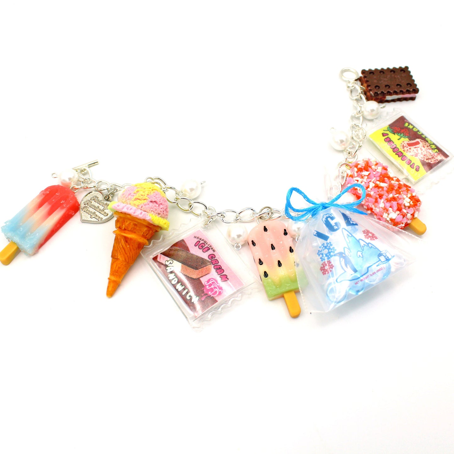 Ice Cream Truck Charm Bracelet - Gold or Silver - Fatally Feminine Designs
