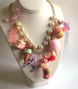Pink Candy Shop Statement Necklace - As seen on Fuller House Kimmy Gibbler