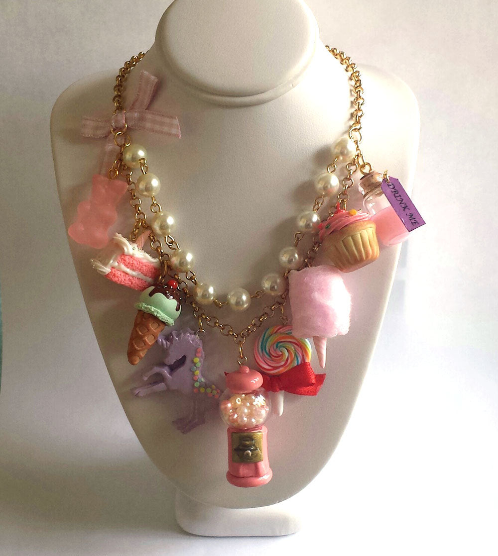 Pink Candy Shop Statement Necklace - As seen on Fuller House Kimmy Gibbler