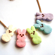 Load image into Gallery viewer, Marshmallow Bunny Statement Necklace
