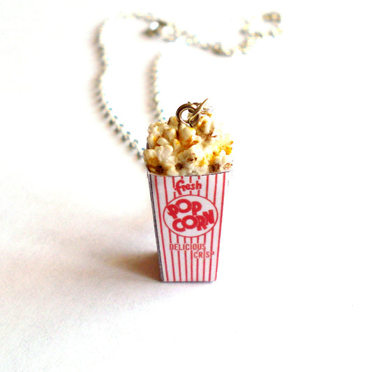 Retro Popcorn Box Necklace
