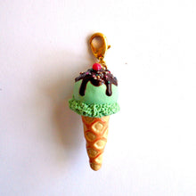 Load image into Gallery viewer, Fancy Ice Cream Cone Charm - More Colors available
