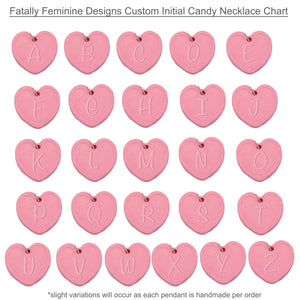 Custom Initial Faux Candy Necklace - Kawaii Candy Choker – Fatally