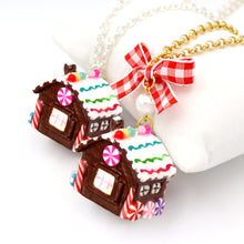 Load image into Gallery viewer, Miniature Gingerbread House Necklace - Limited Edition Holiday Collection

