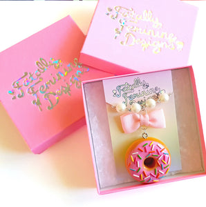 Gummy Peach Ring Earrings - Gold or Silver - Fatally Feminine Designs