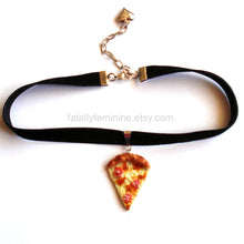 Load image into Gallery viewer, Pepperoni Pizza Choker Necklace
