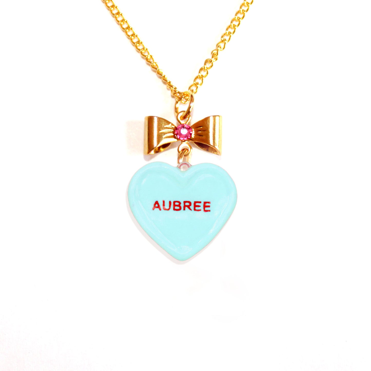 Custom Name Candy Heart Necklace - Fatally Feminine Designs